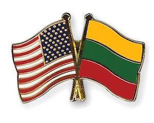Flag Pins USA Lithuania
