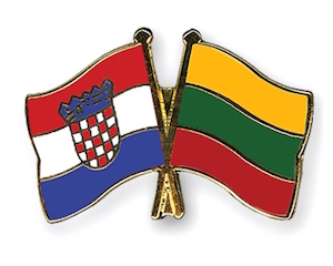 Flag Pins Croatia Lithuania